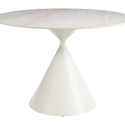 Plinn Dining Table Light Beige & White