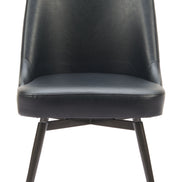 Keppel Swivel Dining Chair (Set of 2) Black