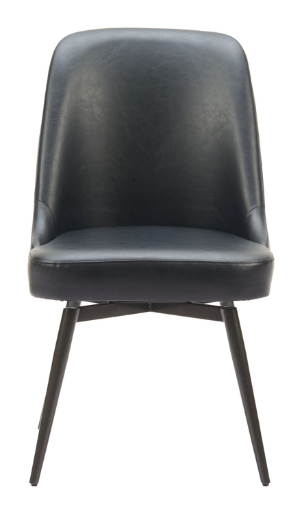 Keppel Swivel Dining Chair (Set of 2) Black
