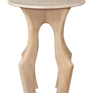 Eda Side Table White & Natural