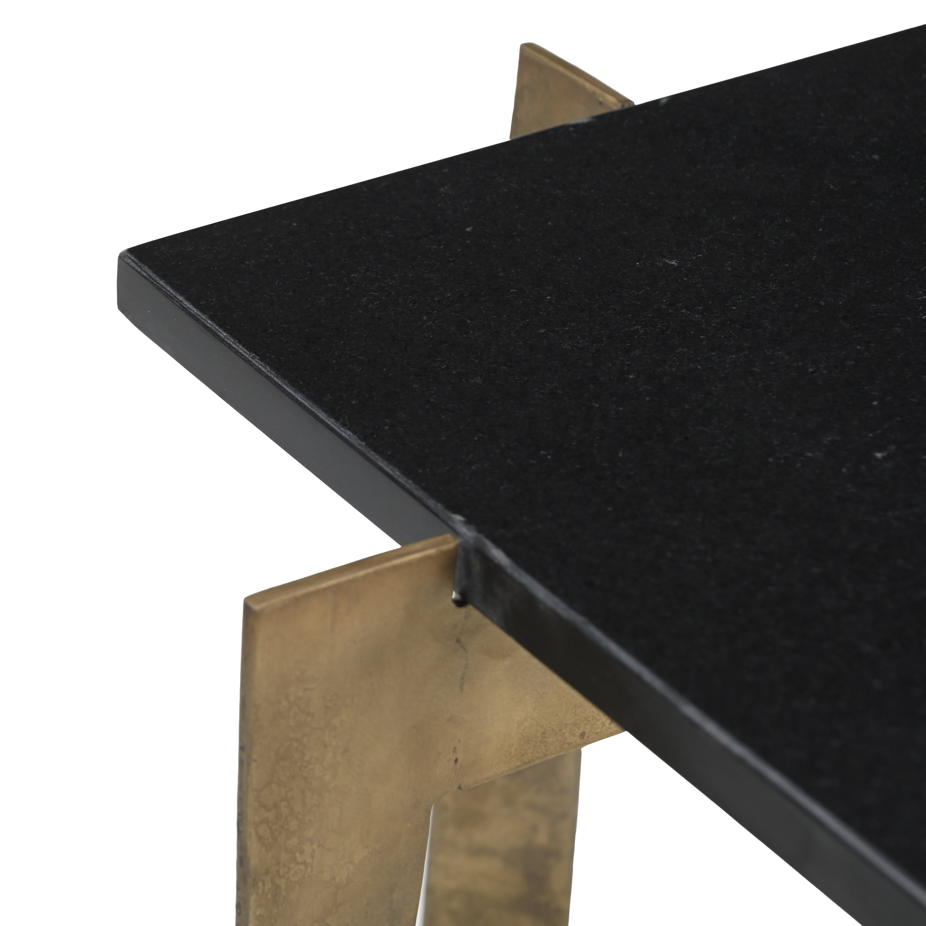 Noara Accent Table Black & Brass
