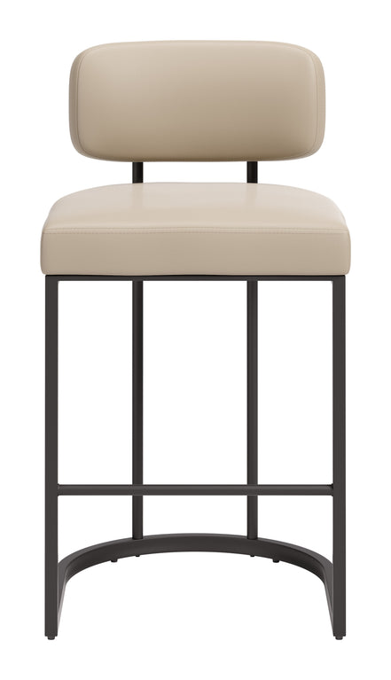 Velar Counter Stool (Set of 2) Beige & Gray