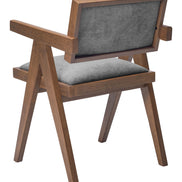 Delhi Dining Chair (Set of 2) Gray & Walnut