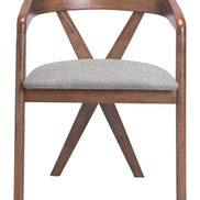 Cairo Dining Chair Dove Gray & Walnut
