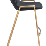 Desi Barstool (Set of 2) Black & Gold