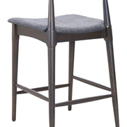 Tuzka Counter Stool (Set of 2) Gray & Espresso
