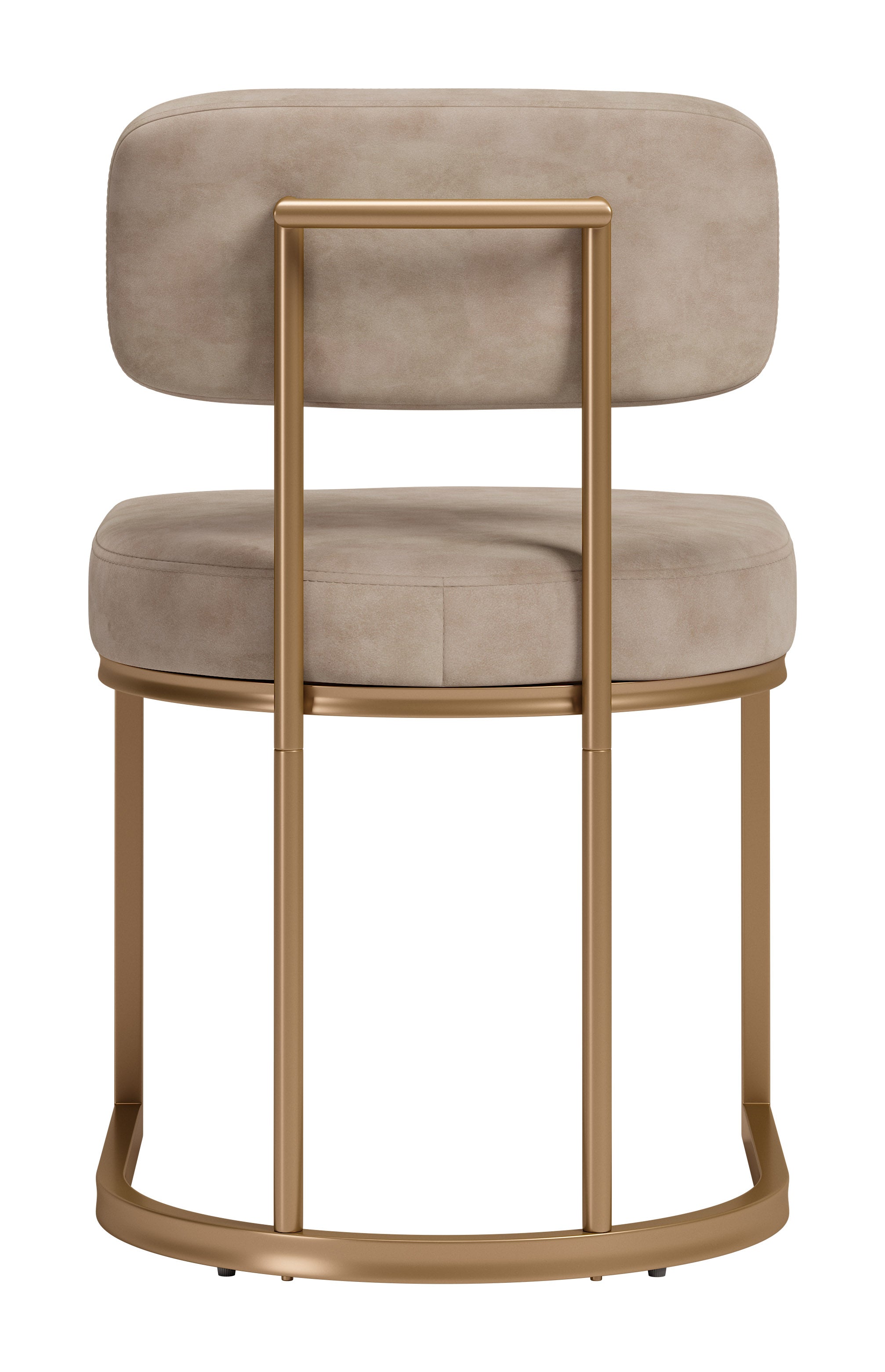 Velar Dining Chair (Set of 2) Beige & Bronze