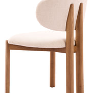 Rosetta Dining Chair (Set of 2) Beige & Walnut