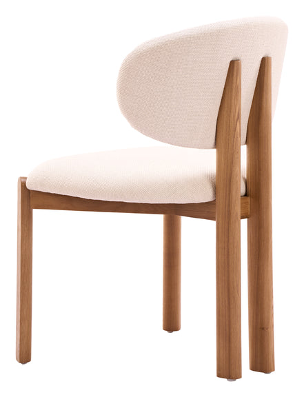 Rosetta Dining Chair (Set of 2) Beige & Walnut