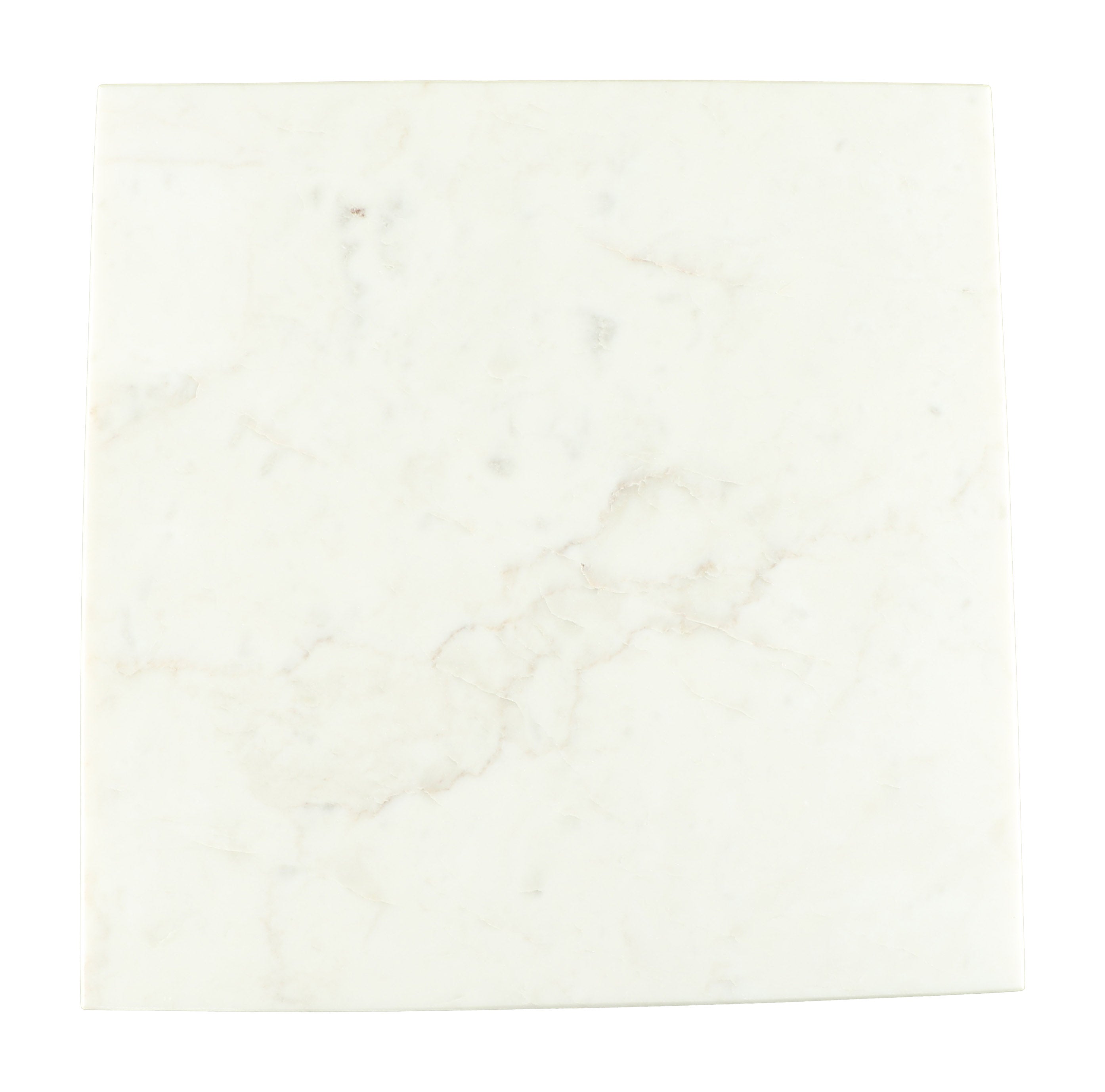Nyra Side Table White & Brass