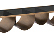 Reed Coffee Table Brass & Black