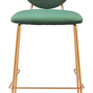 Odessa Barstool (Set of 2) Green & Gold