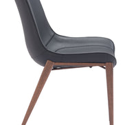 Magnus Dining Chair (Set of 2) Black & Walnut