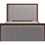 Somune Queen Bed Gray & Walnut