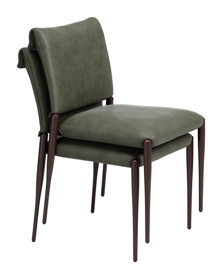 Freesia Dining Chair (Set of 2) Olive Green