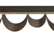Reed Coffee Table Brass & Black