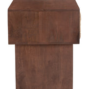 Amaria Nightstand Natural & Walnut
