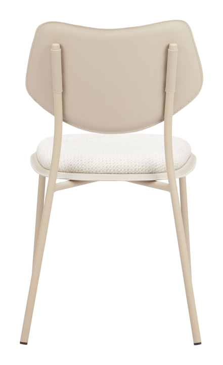 Zeal Dining Chair (Set of 4) Light Gray & Beige