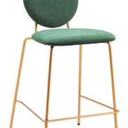 Odessa Counter Stool (Set of 2) Green & Gold
