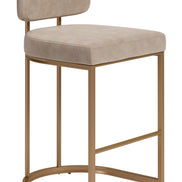 Velar Counter Stool (Set of 2) Beige & Bronze