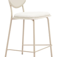 Zeal Counter Stool (Set of 4) Light Gray & Beige