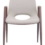 Desi Dining Chair (Set of 2) Beige & Walnut