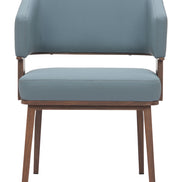 Poise Dining Chair Azure Gray & Walnut