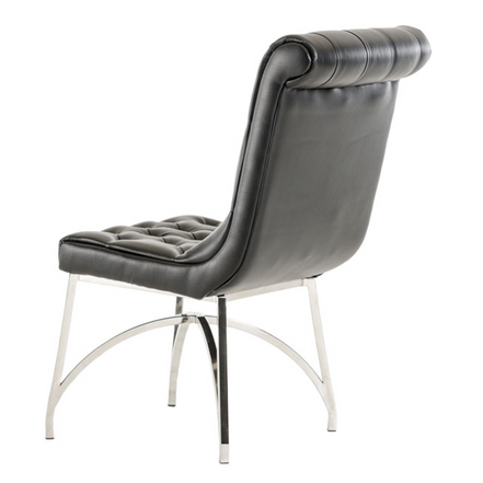 Silvie Modern Black Leatherette Dining Chair - image 4