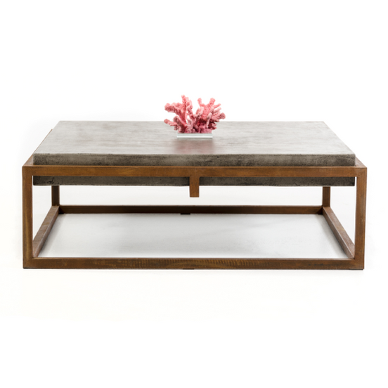 Shepard Modern Concrete Coffee Table - image 2