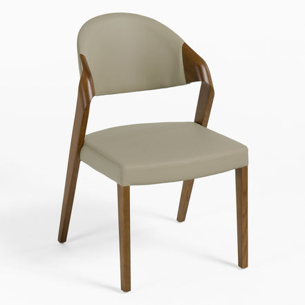 Arlo Mid-Century Beige & Walnut Dining Chair (Set of 2) - image 5