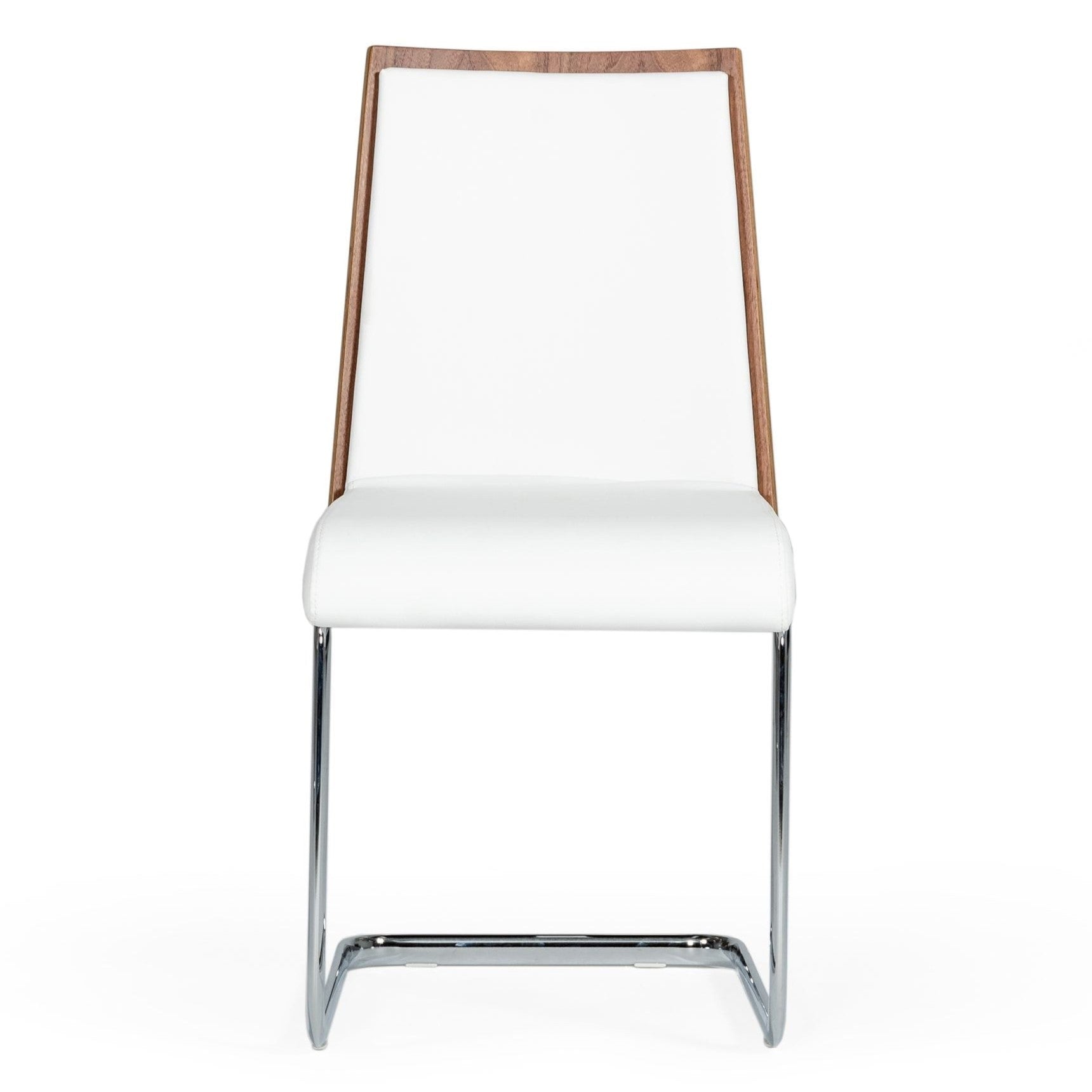 Morgan - Modern White & Walnut Dining Chair (Set of 2) - image 2