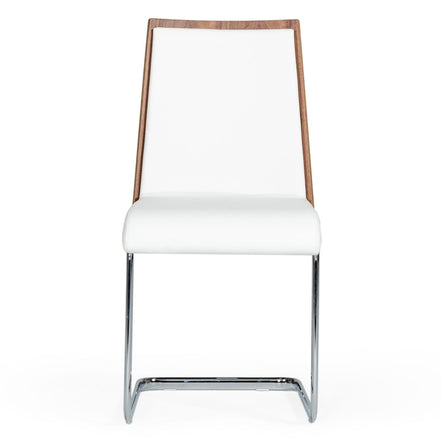 Morgan - Modern White & Walnut Dining Chair (Set of 2) - image 2
