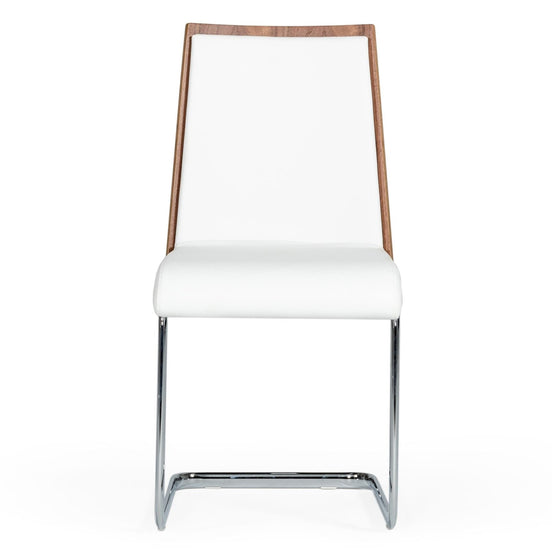 Morgan - Modern White & Walnut Dining Chair (Set of 2) - image 2