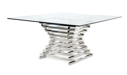 Crawford Modern Clear Glass Square Dining Table - image 5
