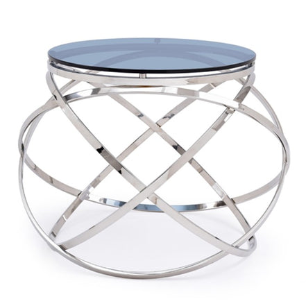 Tulare Contemporary Smoked Glass End Table - image 2