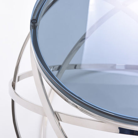 Tulare Contemporary Smoked Glass End Table - image 5