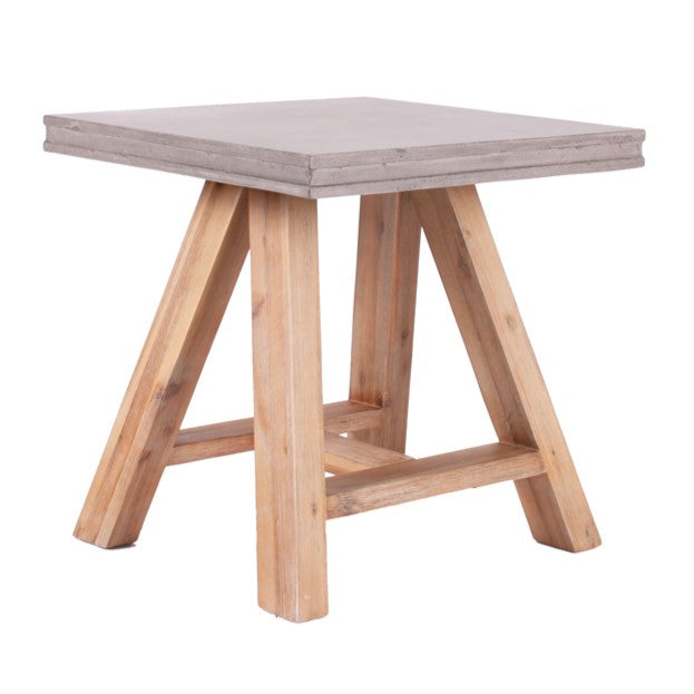 Civic Modern Concrete & Acacia End Table - image 3