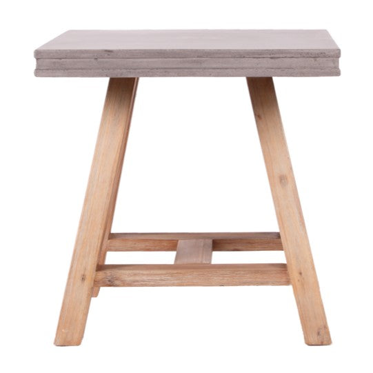 Civic Modern Concrete & Acacia End Table - image 2