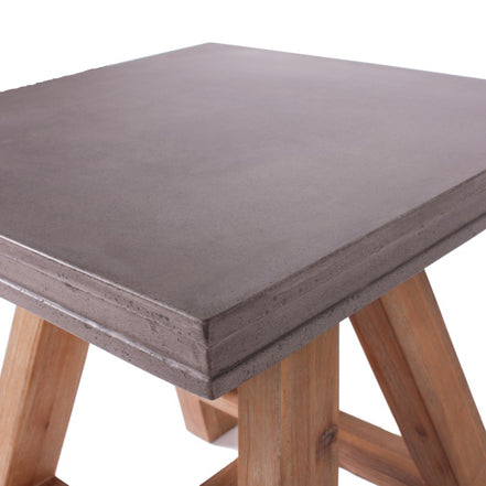 Civic Modern Concrete & Acacia End Table - image 4