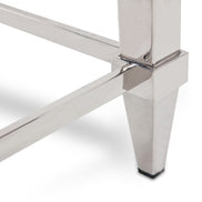 Agar Modern Glass & Stainless Steel Coffee Table - image 4