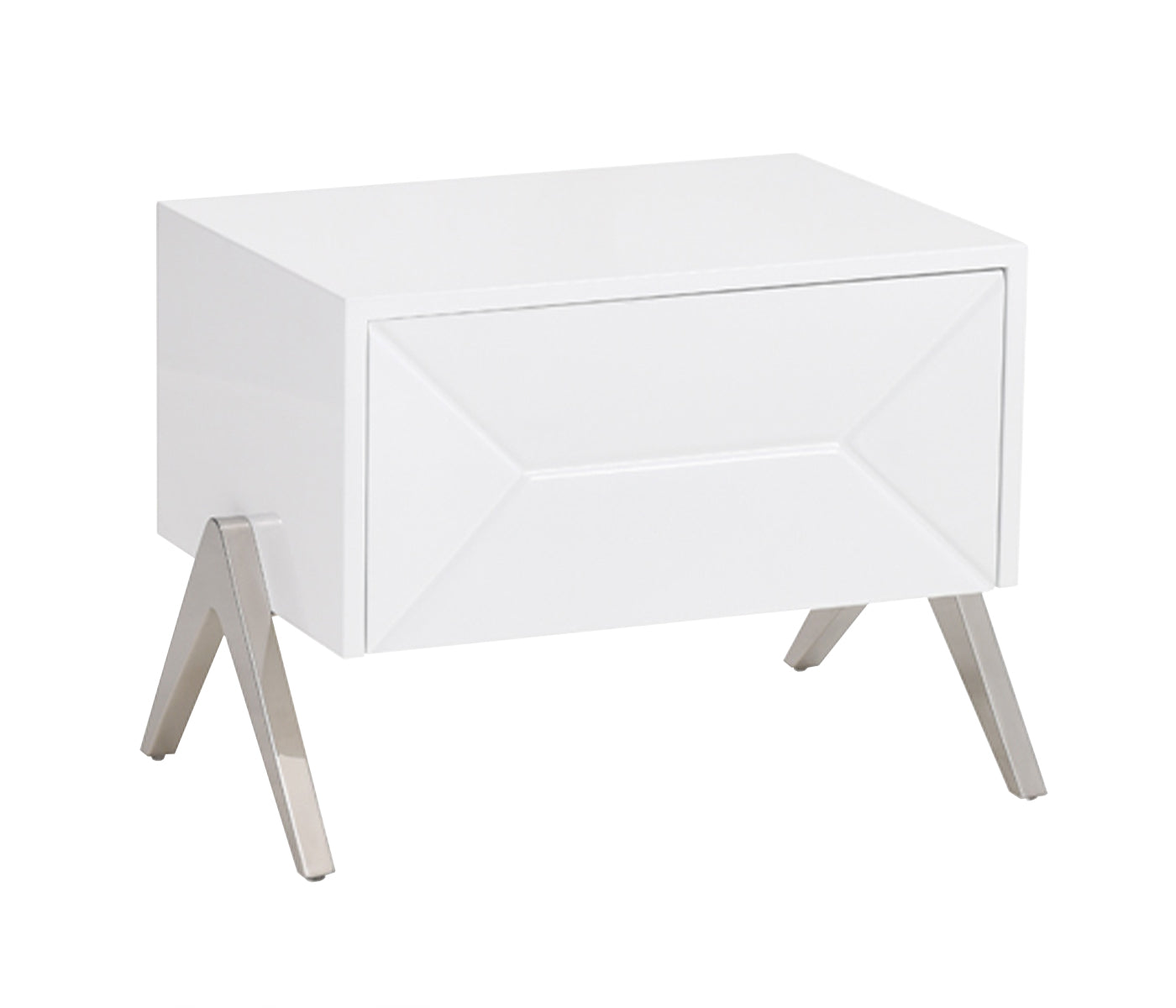 Candid Modern White Nightstand - image 3