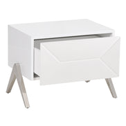 Candid Modern White Nightstand - image 4