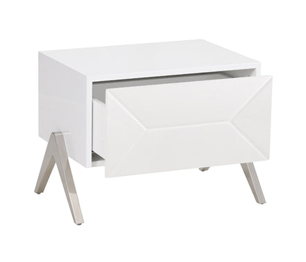 Candid Modern White Nightstand - image 4