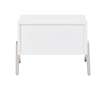 Candid Modern White Nightstand - image 5