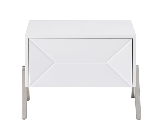 Candid Modern White Nightstand - image 2