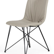 Naomi - Modern Grey Leatherette Dining Chair (Set of 2)