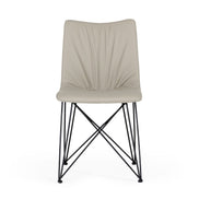 Naomi - Modern Grey Leatherette Dining Chair (Set of 2) - image 2