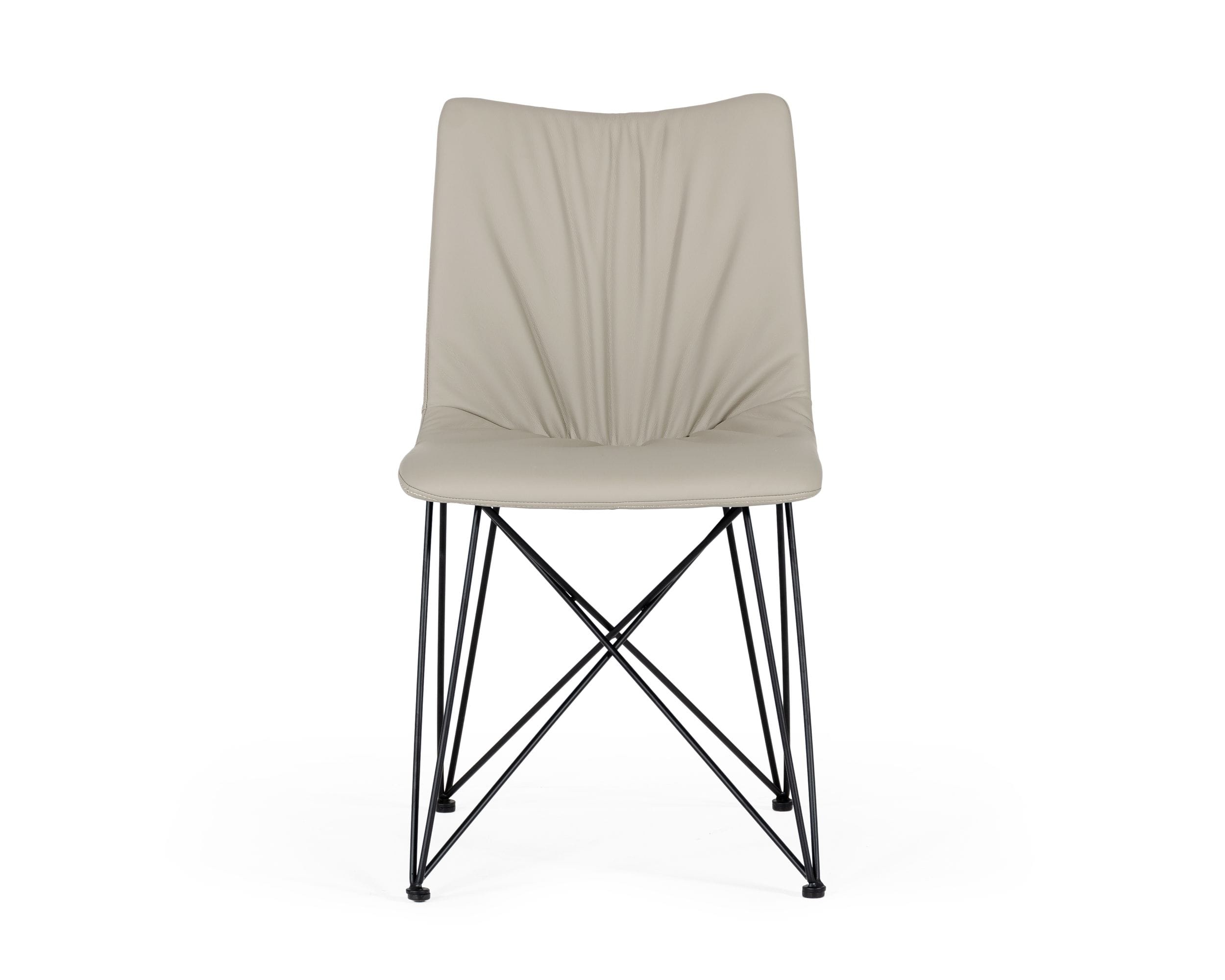 Naomi - Modern Grey Leatherette Dining Chair (Set of 2) - image 2