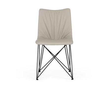 Naomi - Modern Grey Leatherette Dining Chair (Set of 2) - image 2