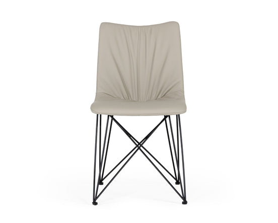 Naomi - Modern Grey Leatherette Dining Chair (Set of 2) - image 2
